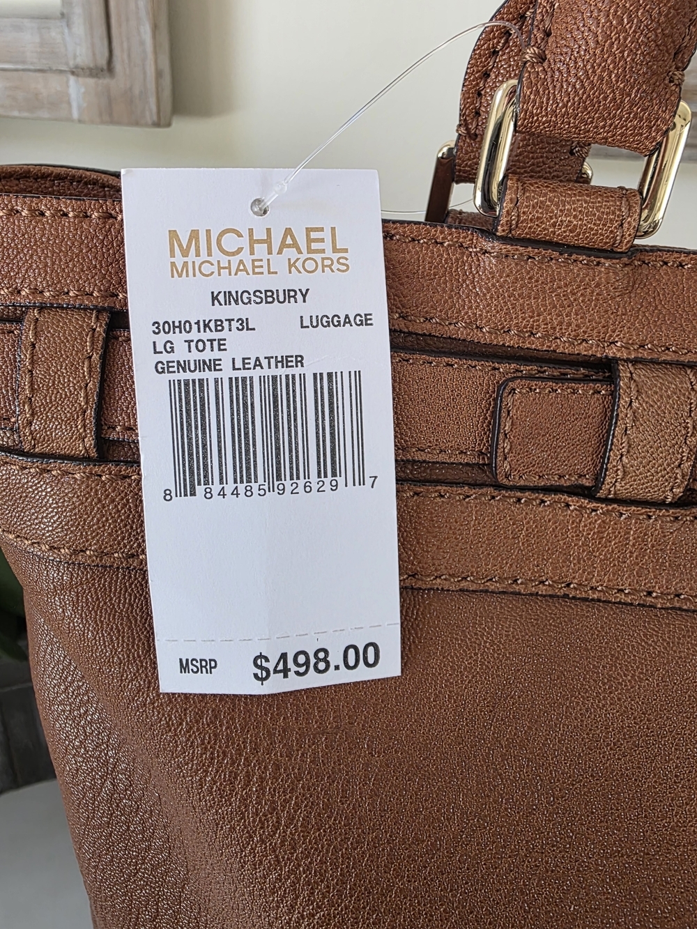 Michael Kors Kingsbury Large Leather Tote Bucket Bag Crossbody- New With Tags - Picture 8 of 16
